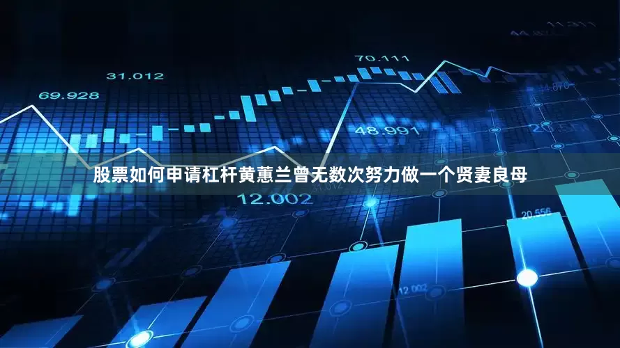 股票如何申请杠杆黄蕙兰曾无数次努力做一个贤妻良母